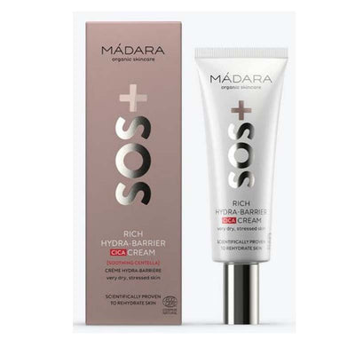 Crème Hydratante SOS Rich Hydra-Barrier CICA de Mádara sur Véganie