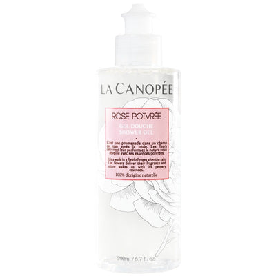 Gel Douche Rose Poivrée de La canopée sur Véganie