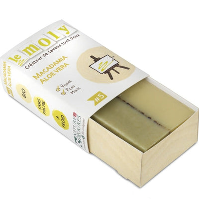 Savon Macadamia Aloe Vera de Le Moly sur Véganie