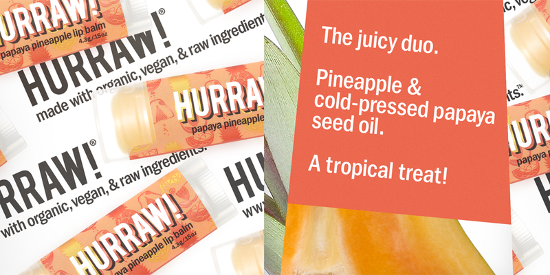 Bálsamo labial Hurraw - Papaya - Piña