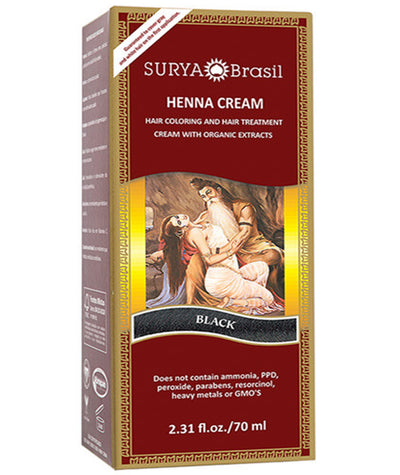 NOIRE - Coloration Henné Crème Surya Brasil - Véganie